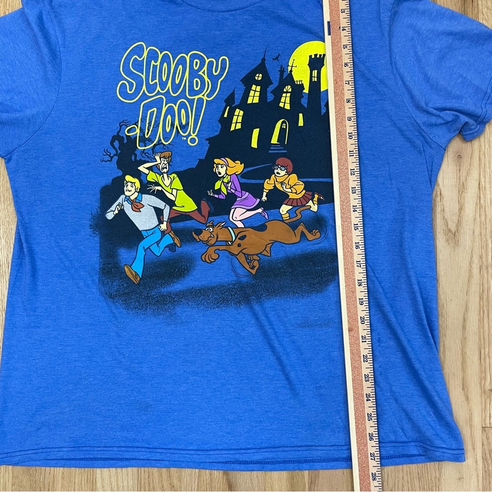 Scooby Doo T-Shirt XL Blue Retro Graphic 90s Cartoon Tee Nostalgia Dog Ghost - Picture 15 of 16